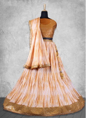 Princely Brown Mirror Lehenga Choli