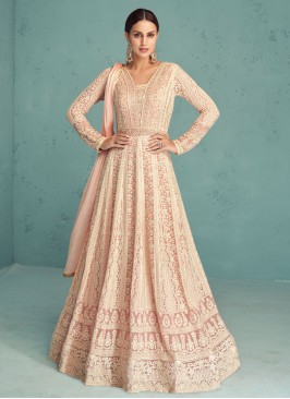 Princely Peach Anarkali Salwar Kameez