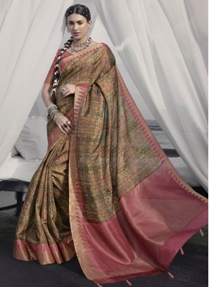 Princely Silk Multi Colour Contemporary Style Saree