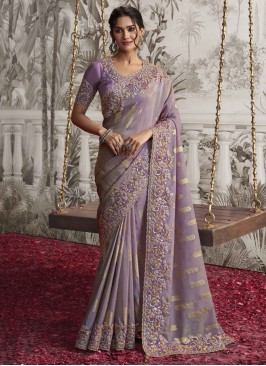 Pristine Embroidered Reception Trendy Saree