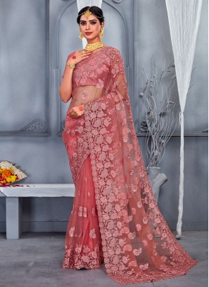 Pristine Zari Pink Trendy Saree
