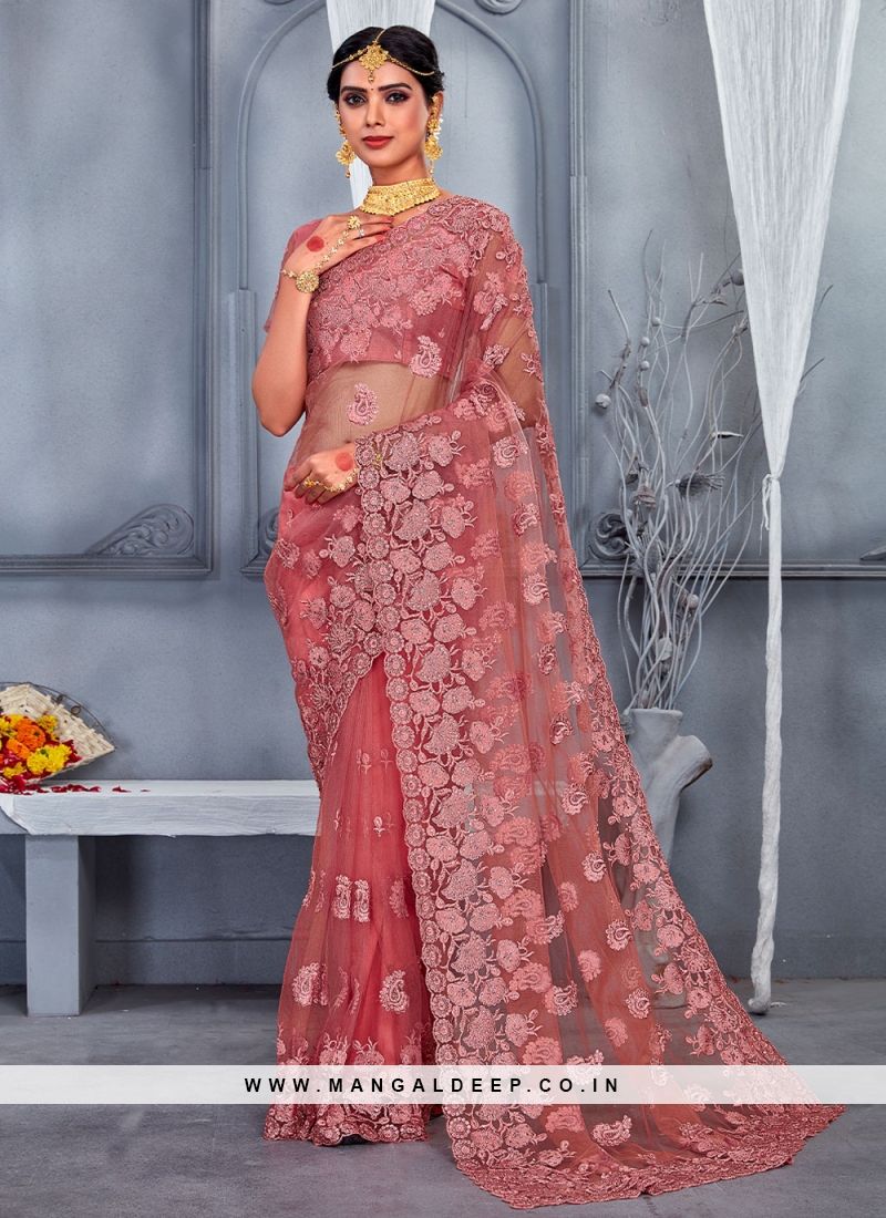 Pristine Zari Pink Trendy Saree