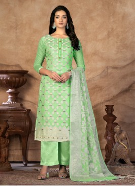 Prodigious Banarasi Silk Palazzo Suit