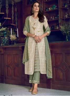 Prodigious Chanderi Silk Designer Suit