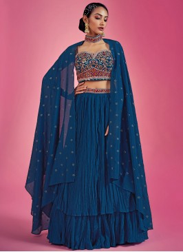 Prodigious Morpeach  Cutdana Chinon Trendy Lehenga Choli