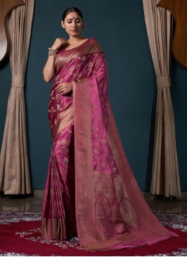 Prodigious Woven Satin Silk Contemporary Saree