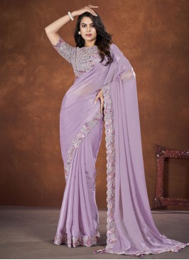 Prominent Lavender Classic Saree