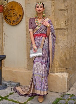 Purple Ceremonial Designer Saree