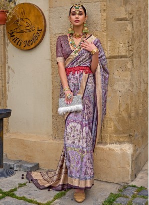 Purple Ceremonial Designer Saree