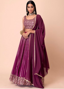 Purple Ceremonial Trendy Lehenga Choli