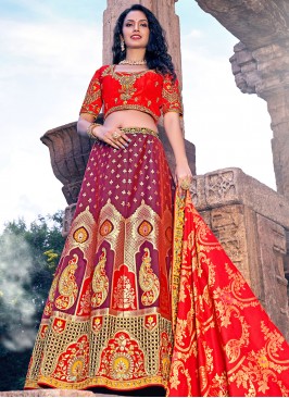 Purple Color A Line Lehenga Choli