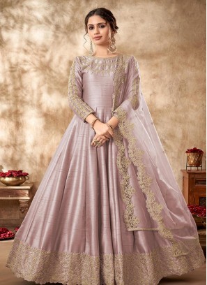 Purple color Art silk Desinger Anakali Suit