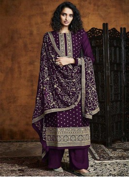 Purple Color Georgette Dress