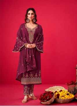 Purple Color Georgette Pakistani Suit