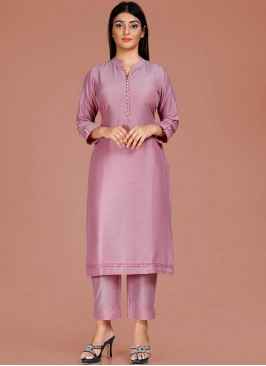 Purple Color Poly Kurti Pant