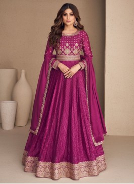Purple Color Readymade Floor Length Gown 