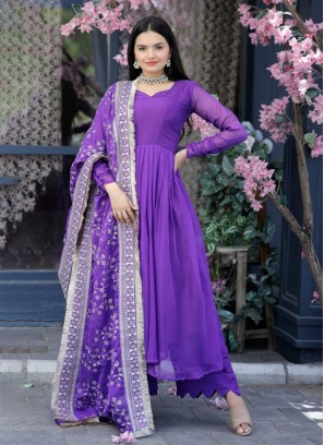 Purple Color Salwar Kameez
