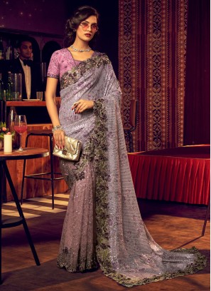 Purple Color Saree