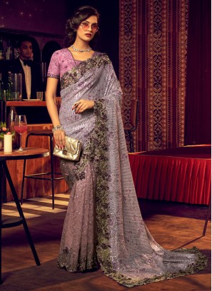 Purple Color Saree