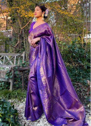 Purple Color Saree