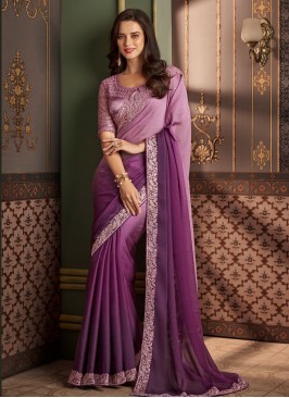Purple Color Shaded Saree