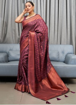 Purple Color Traditional Saree