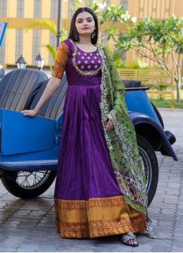 Purple Color Trendy Gown