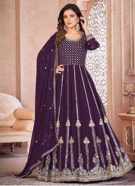 Purple Color Trendy Salwar Kameez