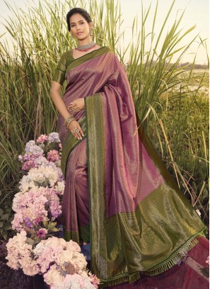 Purple Party Saree