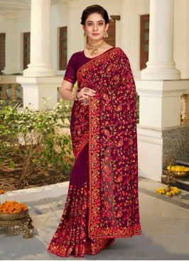 Purple Reception Classic Saree