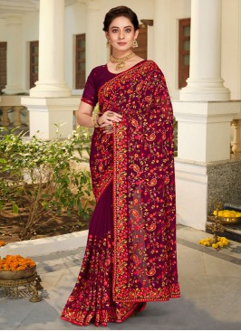 Purple Reception Classic Saree