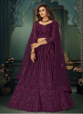 Purple Sangeet Lehenga Choli