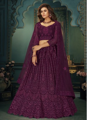 Purple Sangeet Lehenga Choli