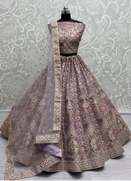 Purple Silk Zari Designer Lehenga Choli