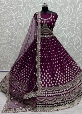 Purple Thread Net Trendy Lehenga Choli