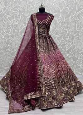 Purple Thread Net Trendy Lehenga Choli