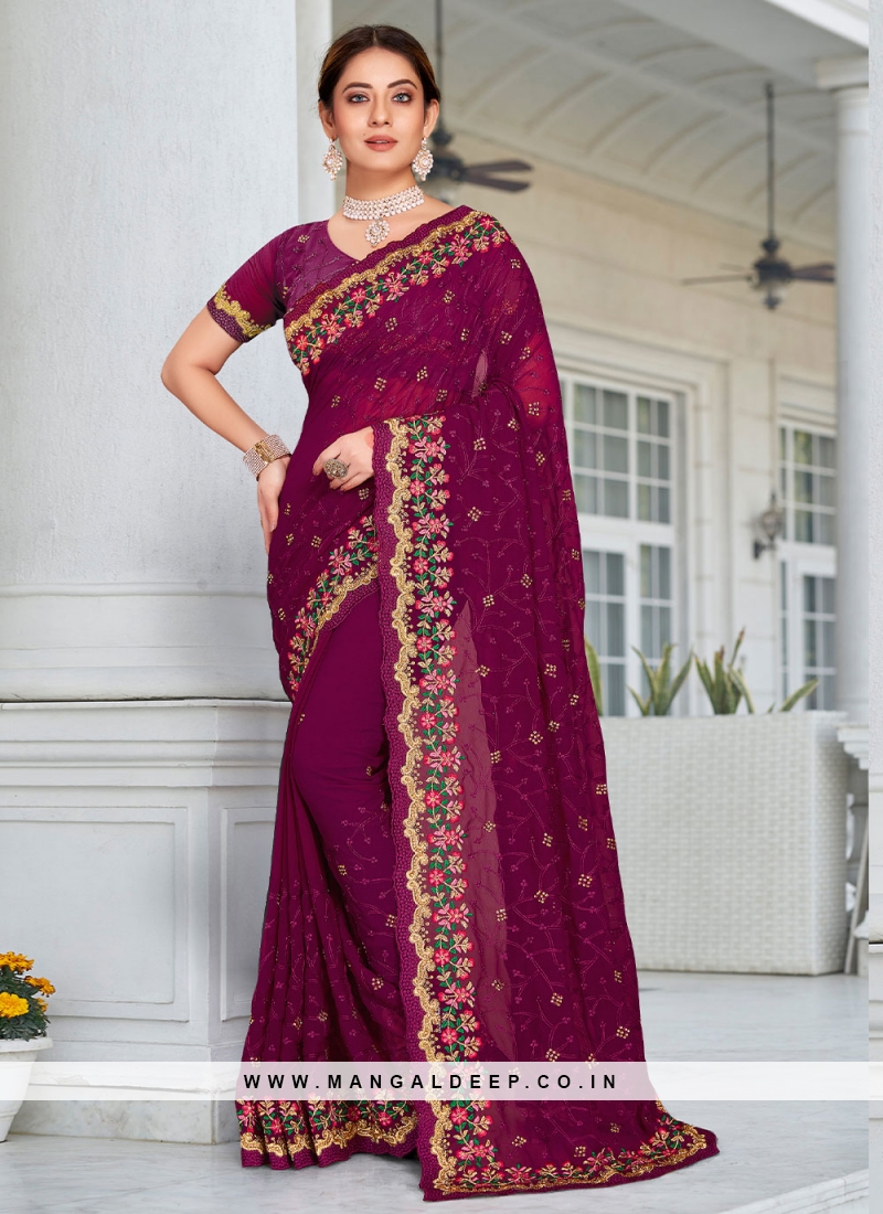 Purple Wedding Saree