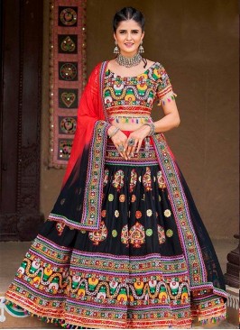 Radiant Black Raas Leela Navratri Chaniya Choli Ensemble.