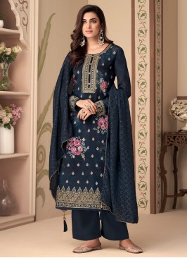 Radiant Digital Print Navy Blue Salwar Kameez 