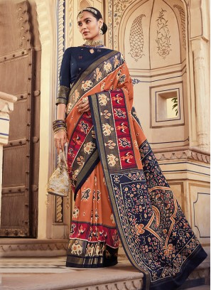 Radiant Multi Colour Patola Print Saree