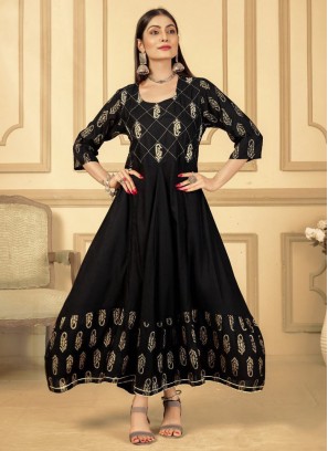 Radiant Rayon Floor Length Gown