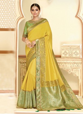 Radiant Satin Silk Party Contemporary Saree