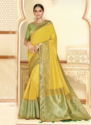 Radiant Satin Silk Party Contemporary Saree