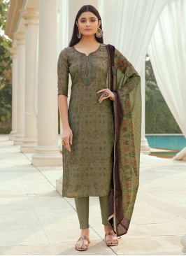 Radiant Viscose Digital Print Churidar Designer Suit