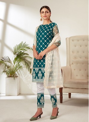 Rama Festival Net Pant Style Suit