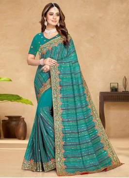 Rama Resham Georgette Designer Bollywood Saree