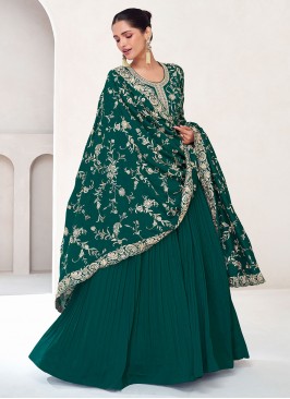 Rama Silk Embroidered Trendy Gown