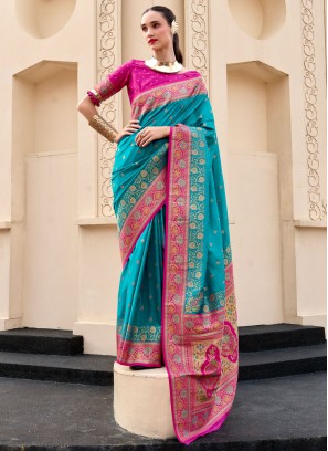 Rama Weaving Banarasi Silk Designer Saree