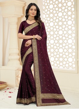 Rangoli Classic Designer Saree in Wine