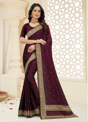 Rangoli Classic Designer Saree in Wine